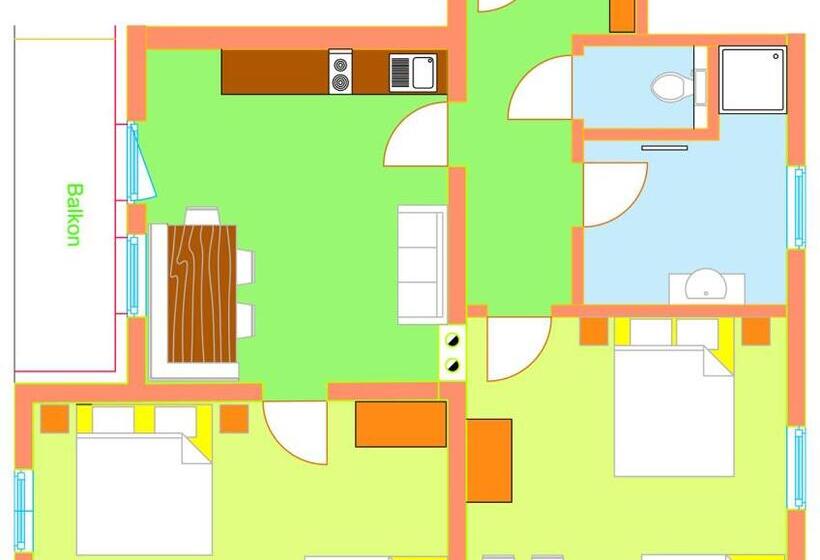景色の見える一ベッドルームアパートメント, Haus Ofner Am Kreischberg
