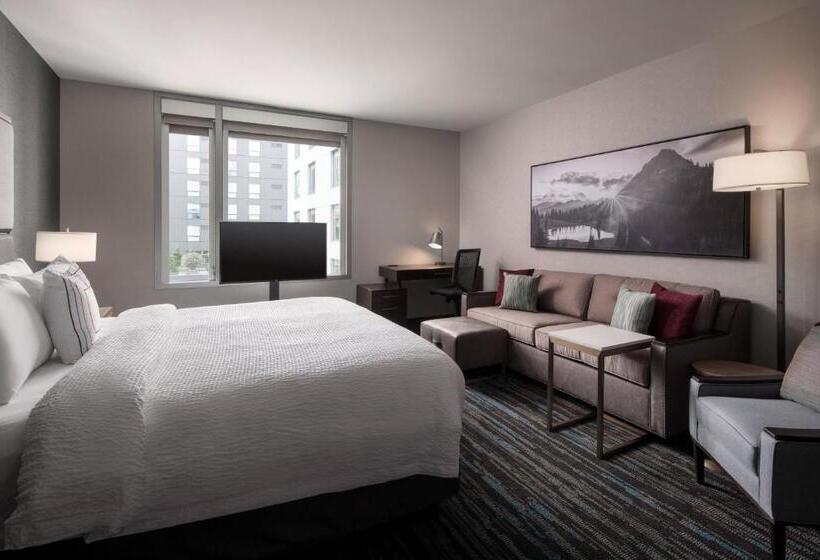 מיטת קינג בסוויטה, Residence Inn By Marriott Seattle Downtown Convention Center