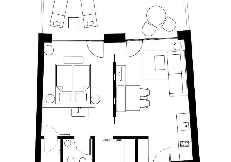 شقة غرفة واحدة مطلة على الحديقة, Villaverde Apart