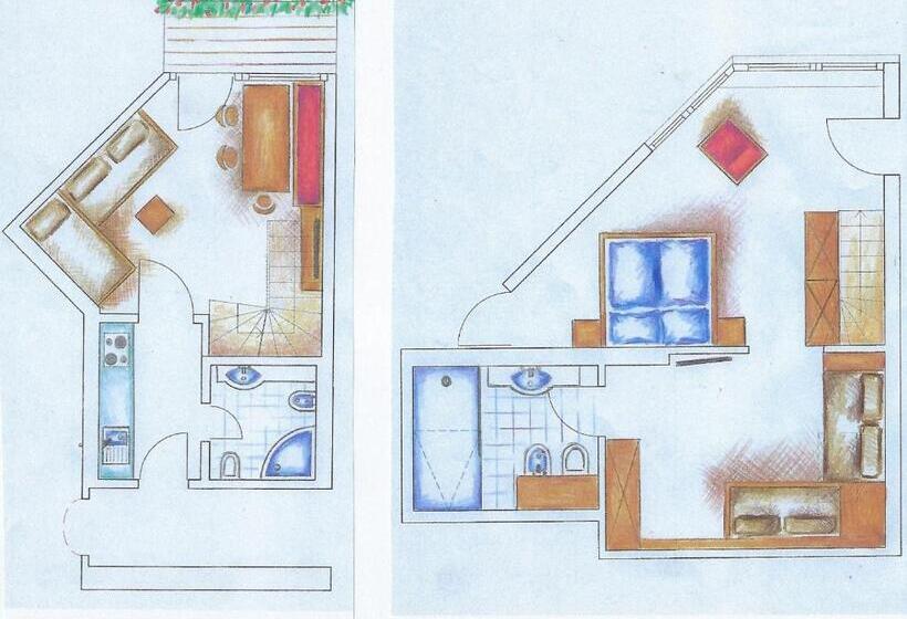 ２ベッドルームアパートメント, Residence Emmy
