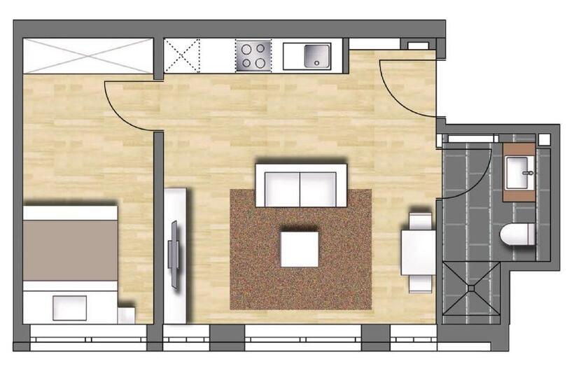 آپارتمان راحتی 1 خوابه, Business Suiten