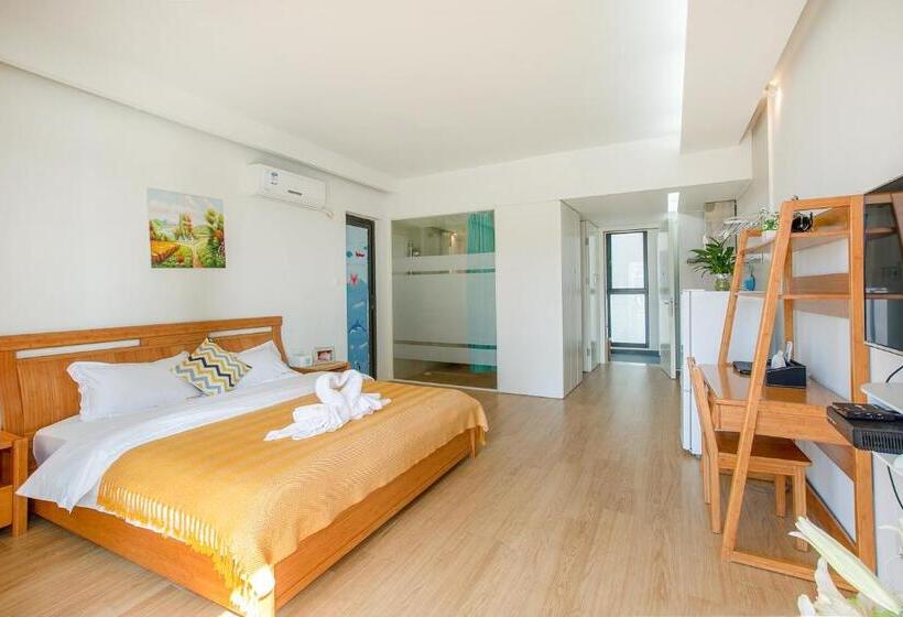 스탠다드 룸 킹사이즈 침대, Huizhou Huayangnian Seaview Guesthouse