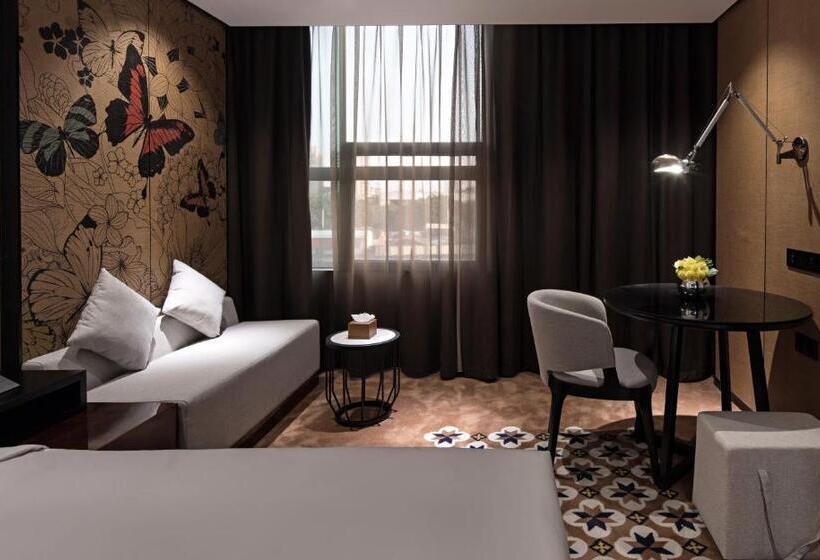 חדר דחוקס עם מיטת קינג, Paco Hotel Chebeinan Metro Guanghzou