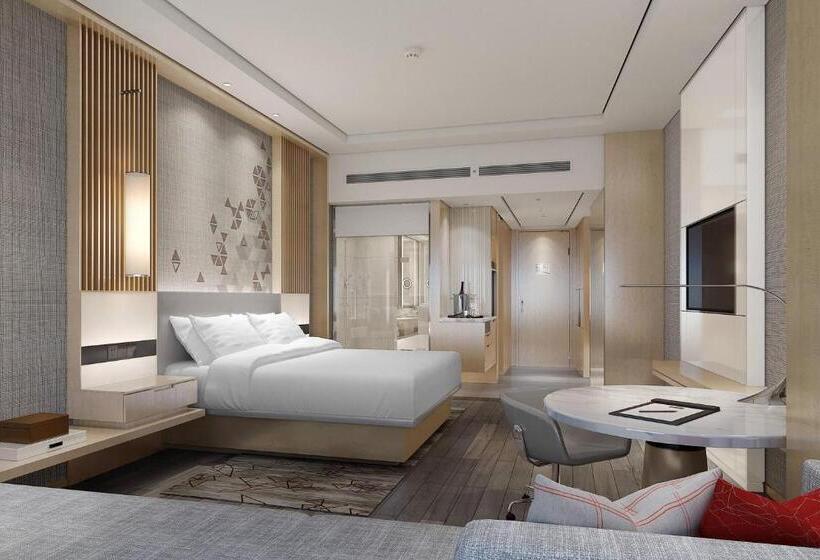 اتاق دلوکس با تخت کینگ و چشم‌انداز شهر, Courtyard By Marriott Shanghai Songjiang