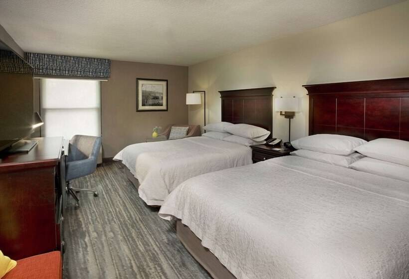 带2个双人床的标准工作室, Hampton Inn Collierville