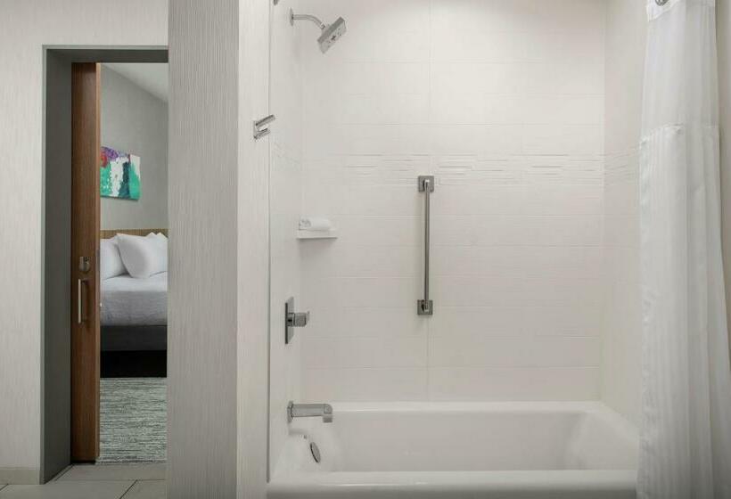 מיטת קינג בסוויטה, Hilton Garden Inn San Jose Airport