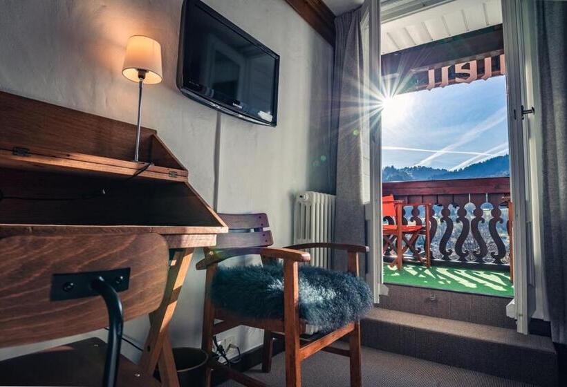 اتاق استاندارد با بالکن, Chalet Hôtel Gai Soleil