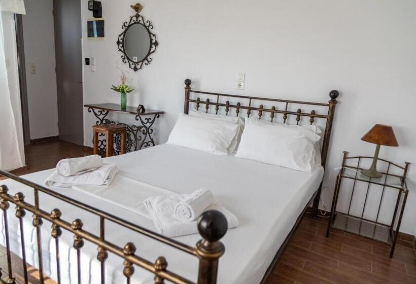 اتاق استاندارد با بالکن و چشم‌انداز دریا, Ampoulos Rooms & Apartments