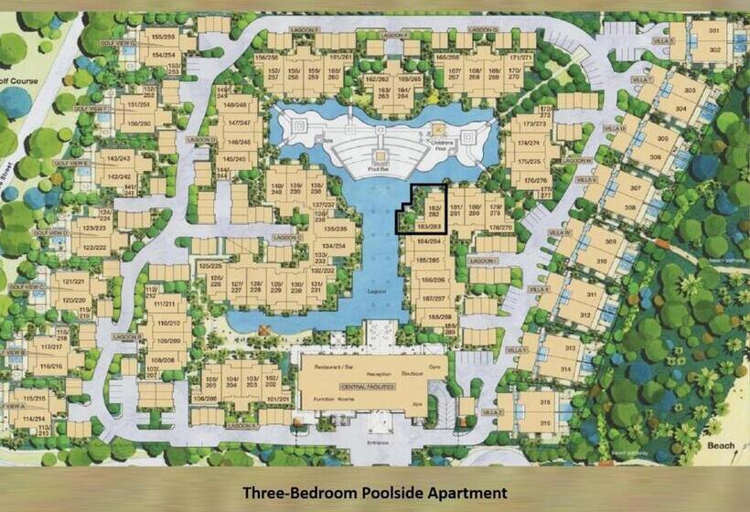Апартаменты 3 Спальни, Luxury Apartments At Temple Resort And Spa Port Douglas