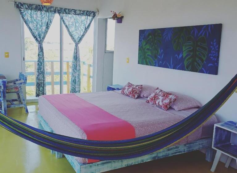 اتاق اساندارد با چشمانداز جانبی به دریا, Casa Vainilla Holbox Island