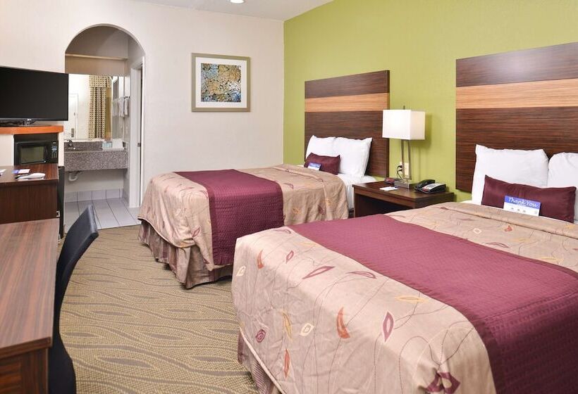 ２ダブルベッドのスタンダードルーム, Americas Best Value Inn Downtown Houston