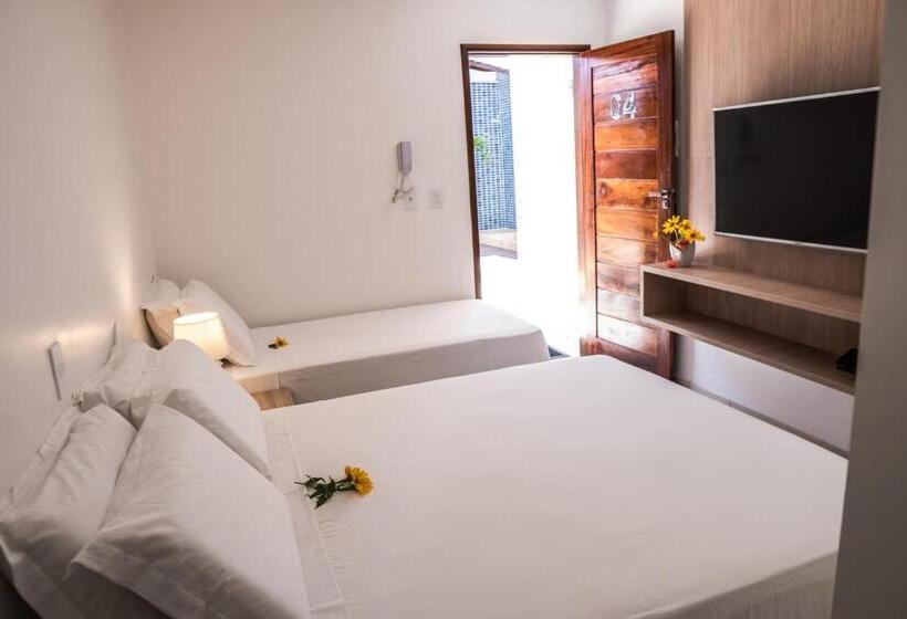 Трехместный Номер Стандарт с Балконом, Pousada Boipeba Beach