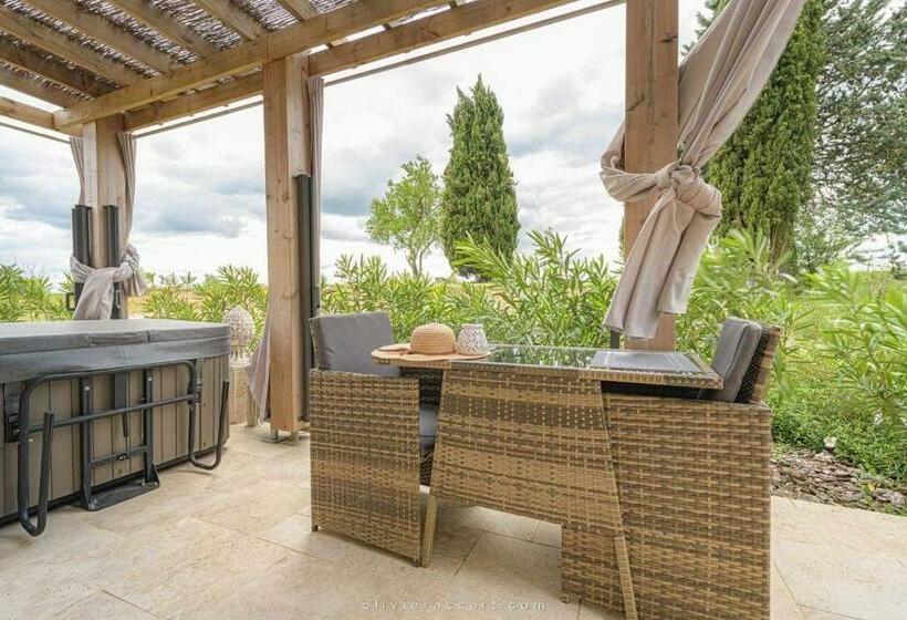 Апартаменты 1 Спальня с Террасой, Chambres D Hôtes La Mascrabiere Bed & Spa