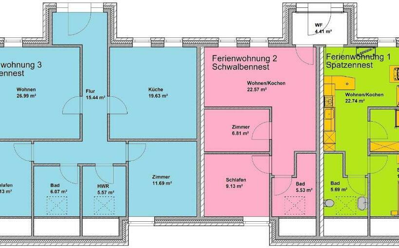 Апартаменты 1 Спальня с Террасой, Landhaus Altebrücke