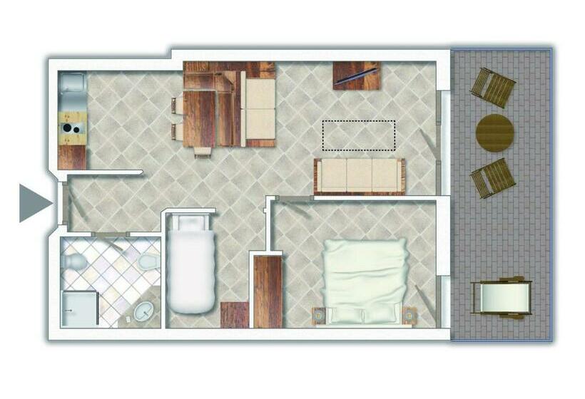 1ベッドルームアパートメント, Residence Club Ponte Di Legno