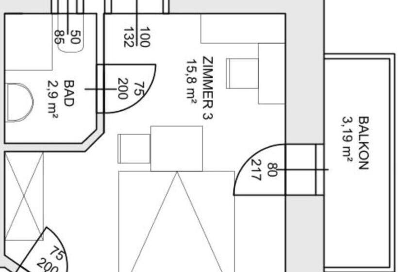 스탠다드 발코니 룸, Pension Appartements Gabriele