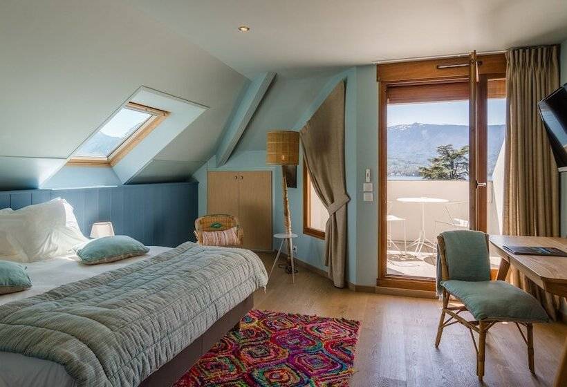 Номер Deluxe Вид на Озеро, Hôtel Beau Site Talloires B Spa