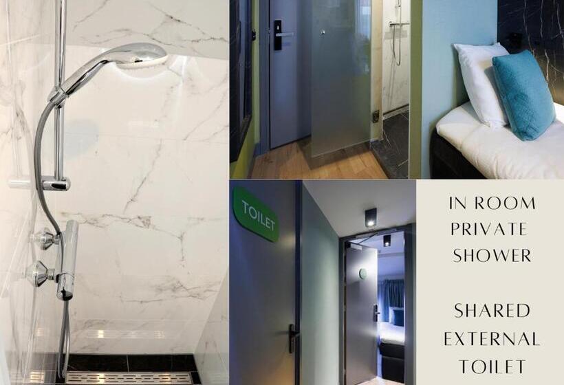 غرفة قياسية فردية حمام مشترك, Ciao Papa Hotel Amsterdam Central Station