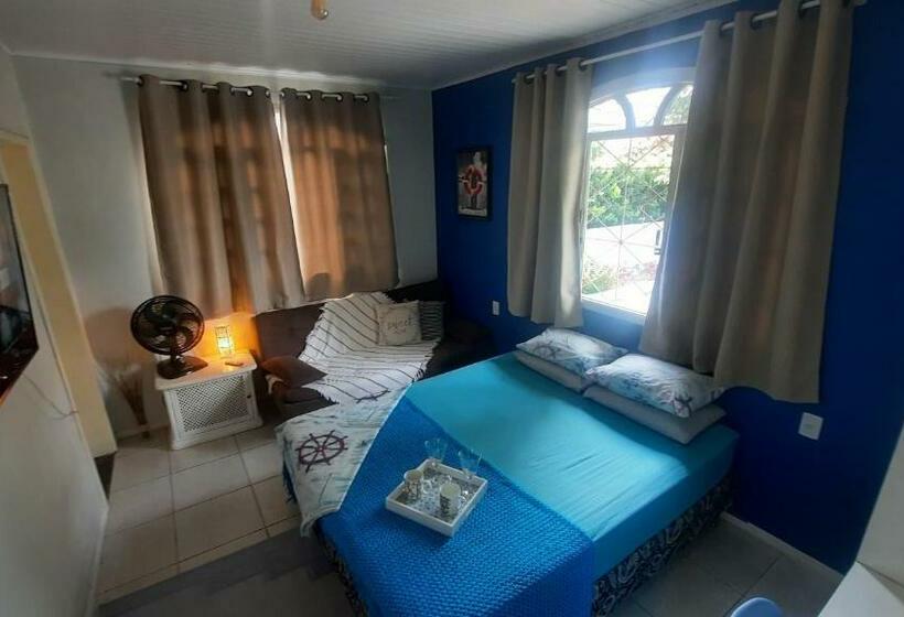 4인용 스탠다드 룸, Suíte Azul Com Smarttv, Cama Queen E Banheiro Privativo
