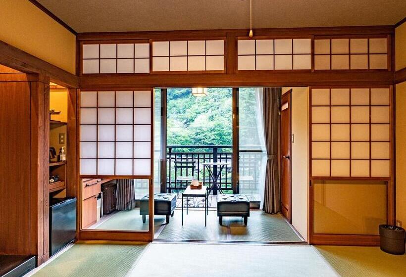 اتاق استاندارد سه تخته با بالکن, Shima Onsen Kashiwaya Ryokan