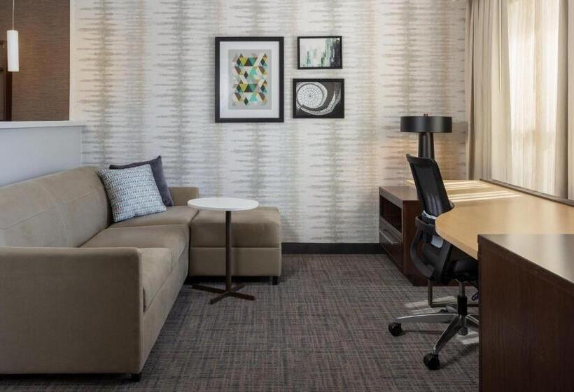 带大床的标准工作室, Residence Inn By Marriott Kansas City At The Legends