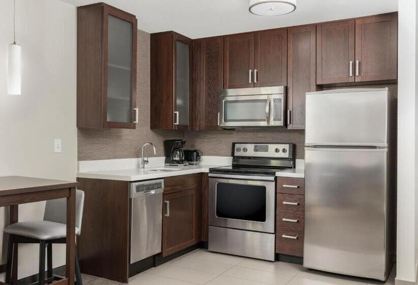 带大床的套房, Residence Inn By Marriott Kansas City At The Legends
