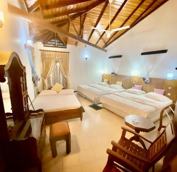 家庭间侧面带海景, Hikka Paradise Guest House