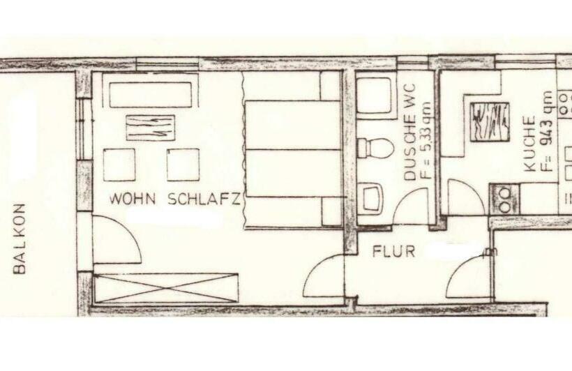 침실 1개 아파트, Gästehaus Finkel