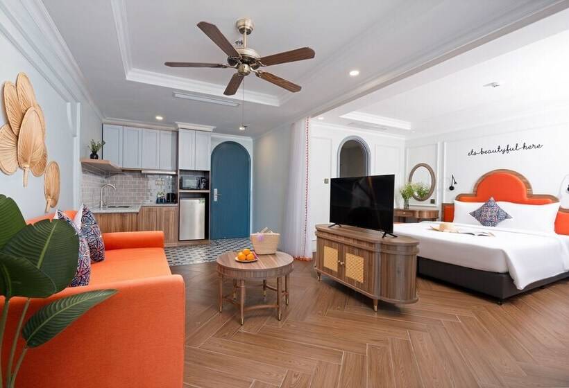 اتاق پرمیوم با چشم‌انداز دریا, Pavillon Boutique Hotel & Apartment Nha Trang