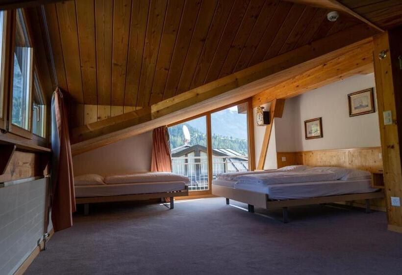 Quarto familia vista montanha, Hillsite Smart Hotel Flims