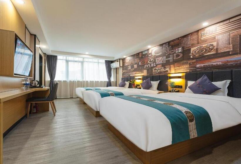 Quarto Triplo Deluxe, Amemouillage Inn   Guangzhou Railway Station Xicun Metro Station