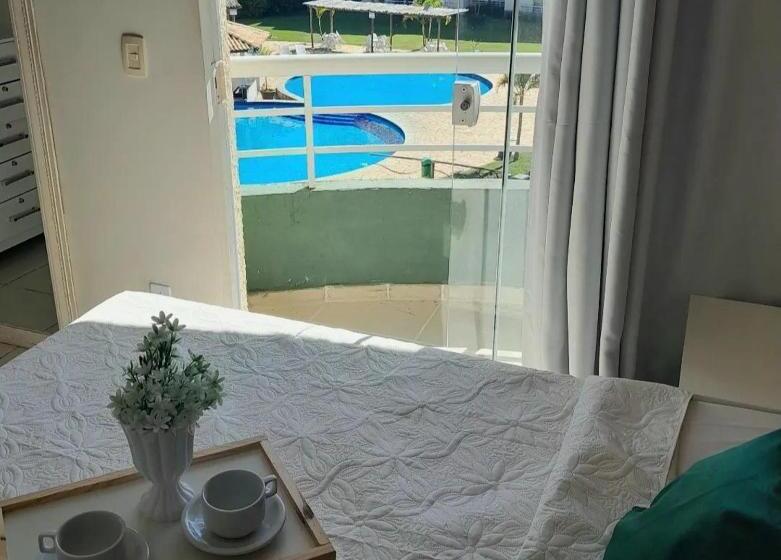 Апартаменты 1 Спальня Вид на Бассейн, Flat Aldeia Das águas