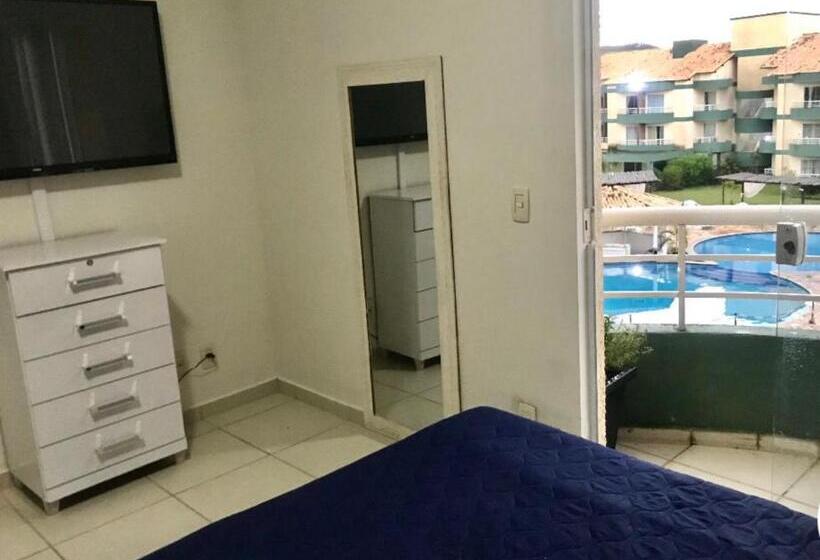 Апартаменты 1 Спальня Вид на Бассейн, Flat Aldeia Das águas
