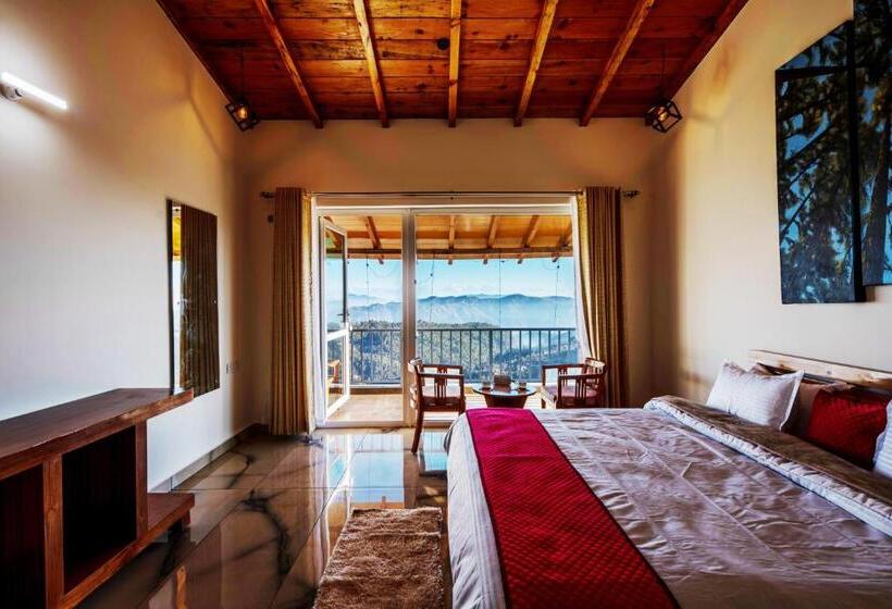 산 전망 스위트, Shree Parijat Resort At Mukteshwar Hill Station With Himalayan View