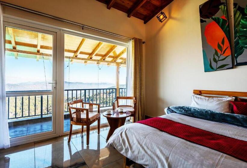 스탠다드 룸 산 전망, Shree Parijat Resort At Mukteshwar Hill Station With Himalayan View