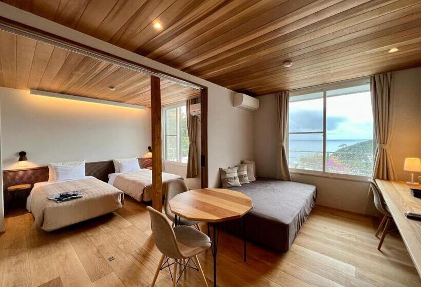 带海景标准四人间, Gardenvilla Shirahama
