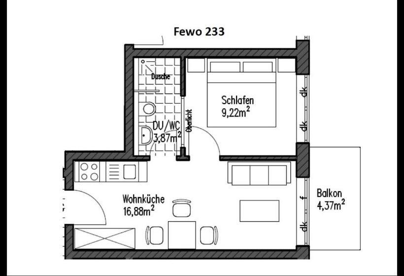 침실 1개 아파트, Gastehaus Und Fewo Lamm Garni