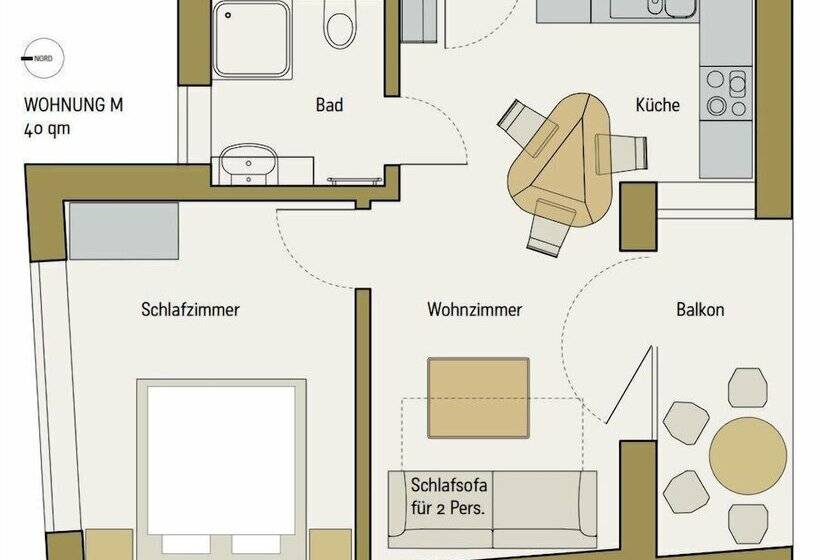 Апартаменты 1 Спальня, Familienhotel Weimar Mit Ferienwohnungen