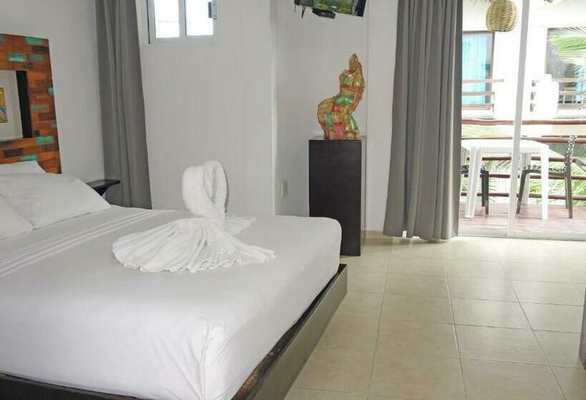 テラス付きスタンダードルーム, El Fuerte Beach Apartments