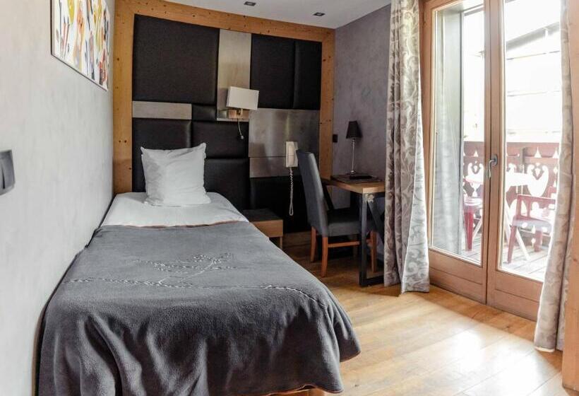 חדר יחיד קלאסי, Hôtel Alpina & Spa   Restaurant Oxalis
