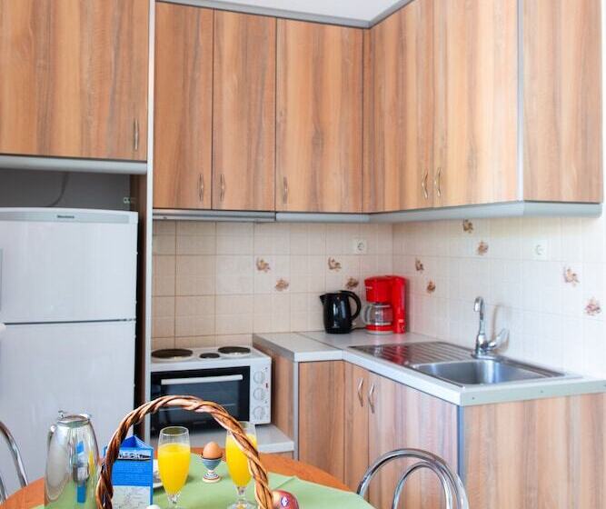 带1个卧室带花园景观的公寓, Rooms & Apartments Archontou
