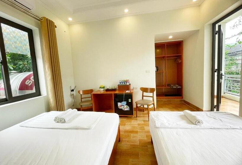 اتاق استاندارد سه تخته با چشم‌انداز باغ, Tam Coc Golden Sky Homestay