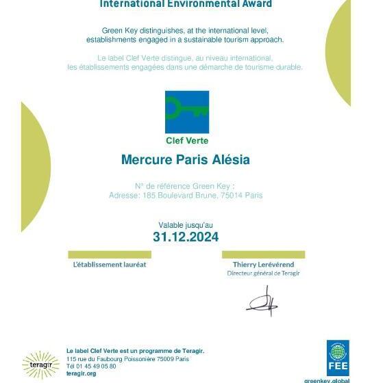 اتاق پرستیژ, Mercure Paris Alesia