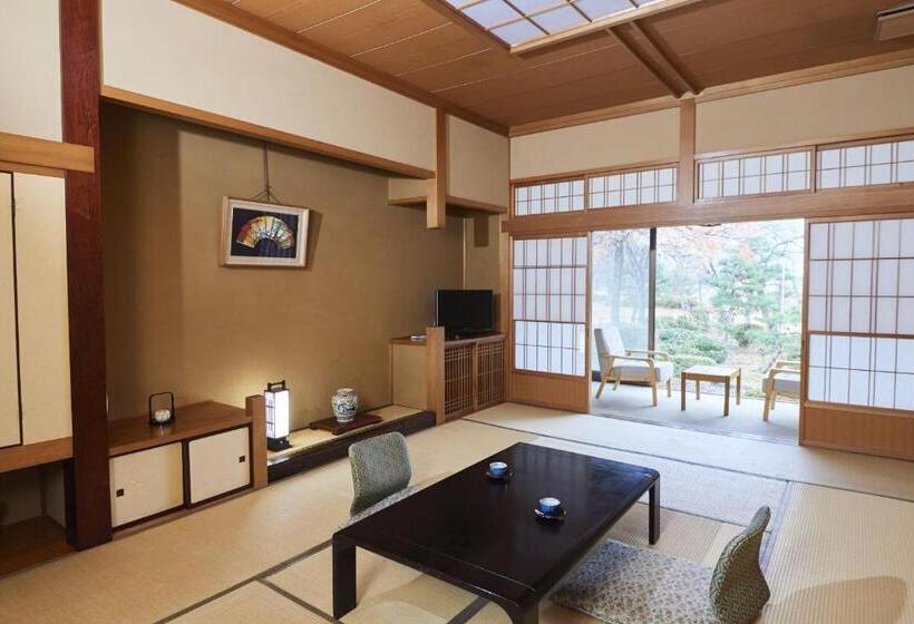 정원 전망 4인용 스탠다드 룸, Takamiya Ryokan Sagiya Sansorai