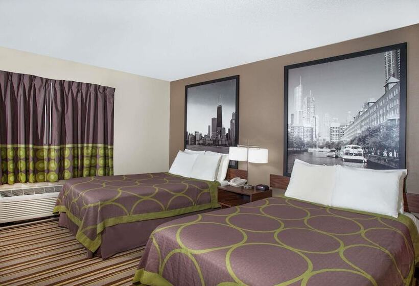 Номер Стандарт 2 Двуспальные Кровати, Super 8 By Wyndham Chicago/rosemont/o Hare/se