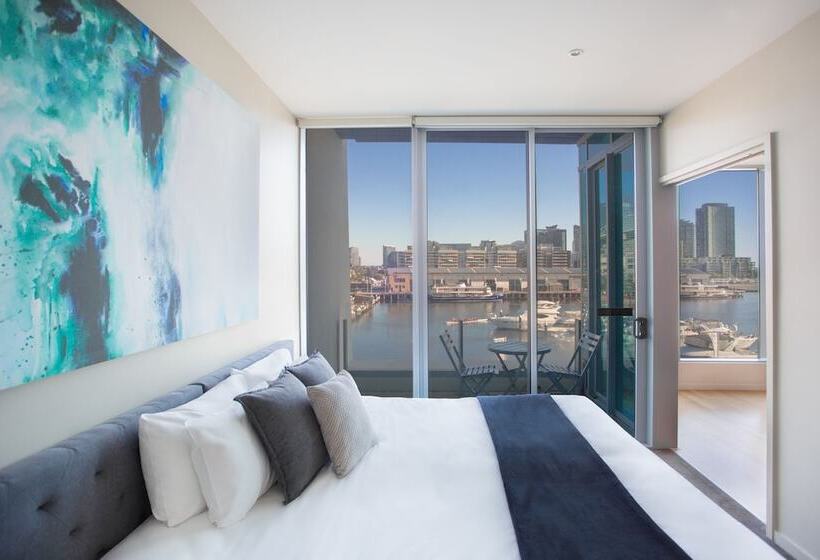 침실 1개 전망 아파트, The Sebel Residences Melbourne Docklands Serviced Apartments