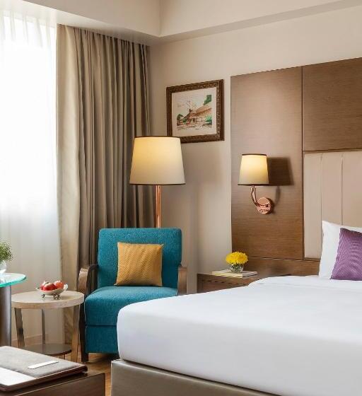 디럭스 룸 킹사이즈 침대, Vivanta Thiruvananthapuram