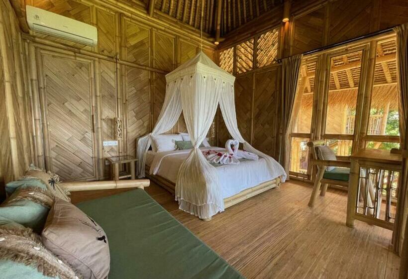 Вилла 1 Спальня Вид на Море, Elang Hillside Bamboo Villas
