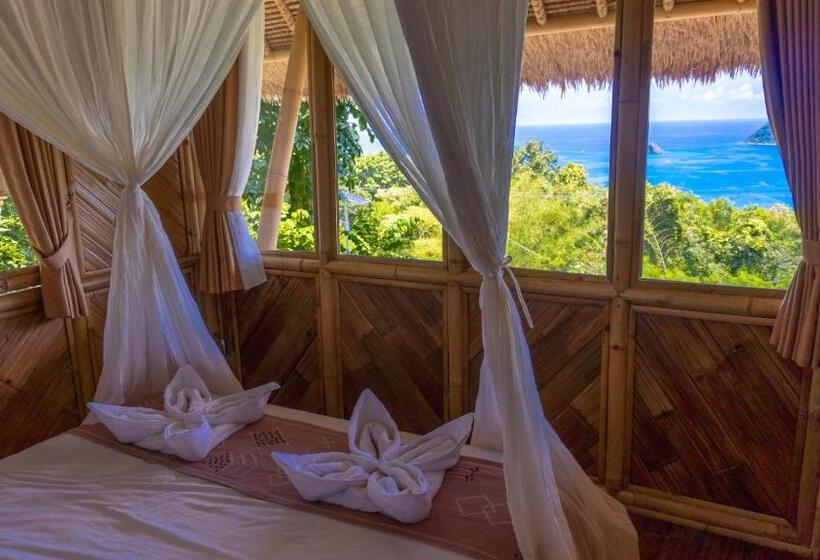 Бунгало Deluxe, Elang Hillside Bamboo Villas