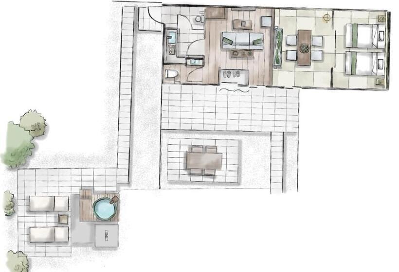 اتاق استاندارد با چشم‌انداز باغ, Nazuna Obi Onsen Resort